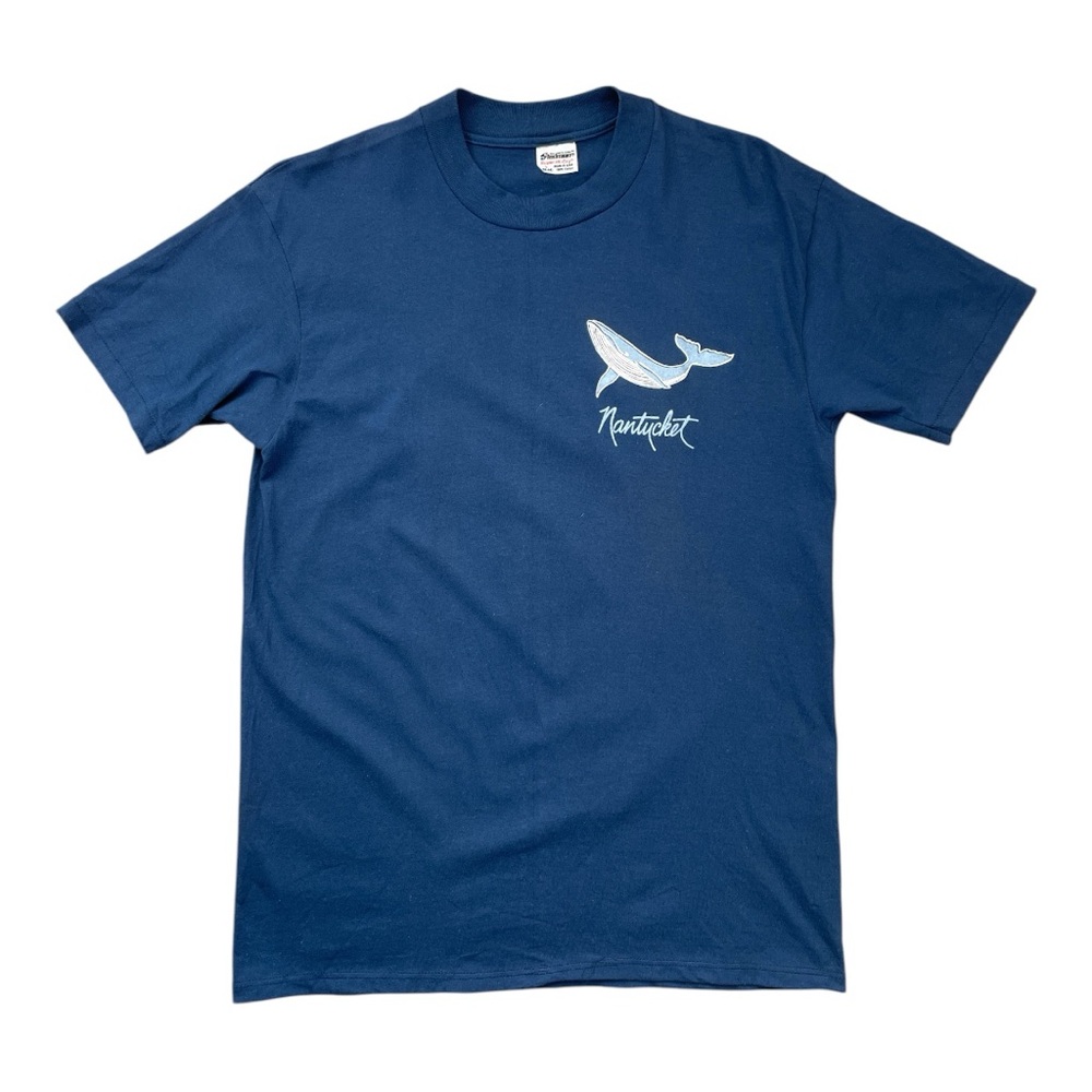 Graphic Tee - Nantucket Whale, Navy, Size Large